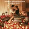 3000 Pcs Artificial Rose Petals with 48 Pcs Heart Flameless Candles Battery LED Tea Lights Candles Set Valentine's Day Wedding Anniversary Decoration